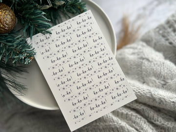 1 Sheet, Approx 13x90cm, Christmas Print Water Decal Image Transfer for Polymer Clay / Ceramics